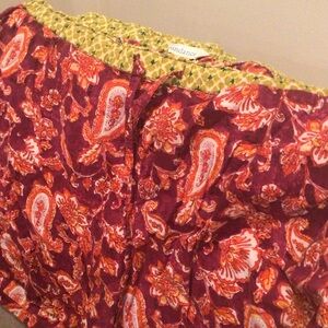 Sundance Red and Orange Floral Women Shorts